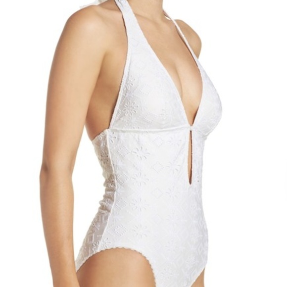 kate spade Other - Kate Spade Embroidered Halter Plunge Swimsuit.